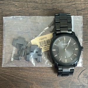 Men’s Machine Black Stainless Steal Fossil Watch - Like New